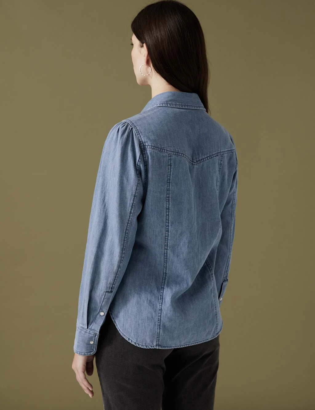 Denim Collared Shirt 5 Denim Collared Shirt - Image 5