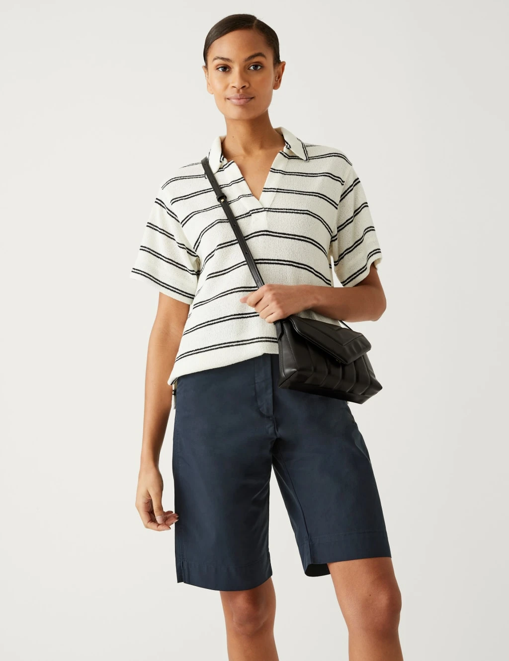 Cotton Rich Knee Length Chino Shorts 4 Cotton Rich Knee Length Chino Shorts - Image 4