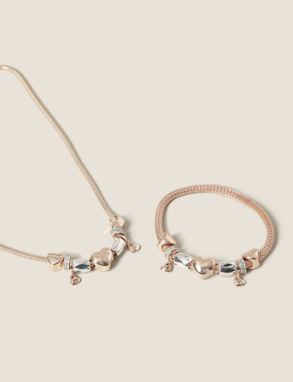 Semi-Precious Multirow Pendant & Bracelet Set 1 Semi-Precious Multirow Pendant & Bracelet Set