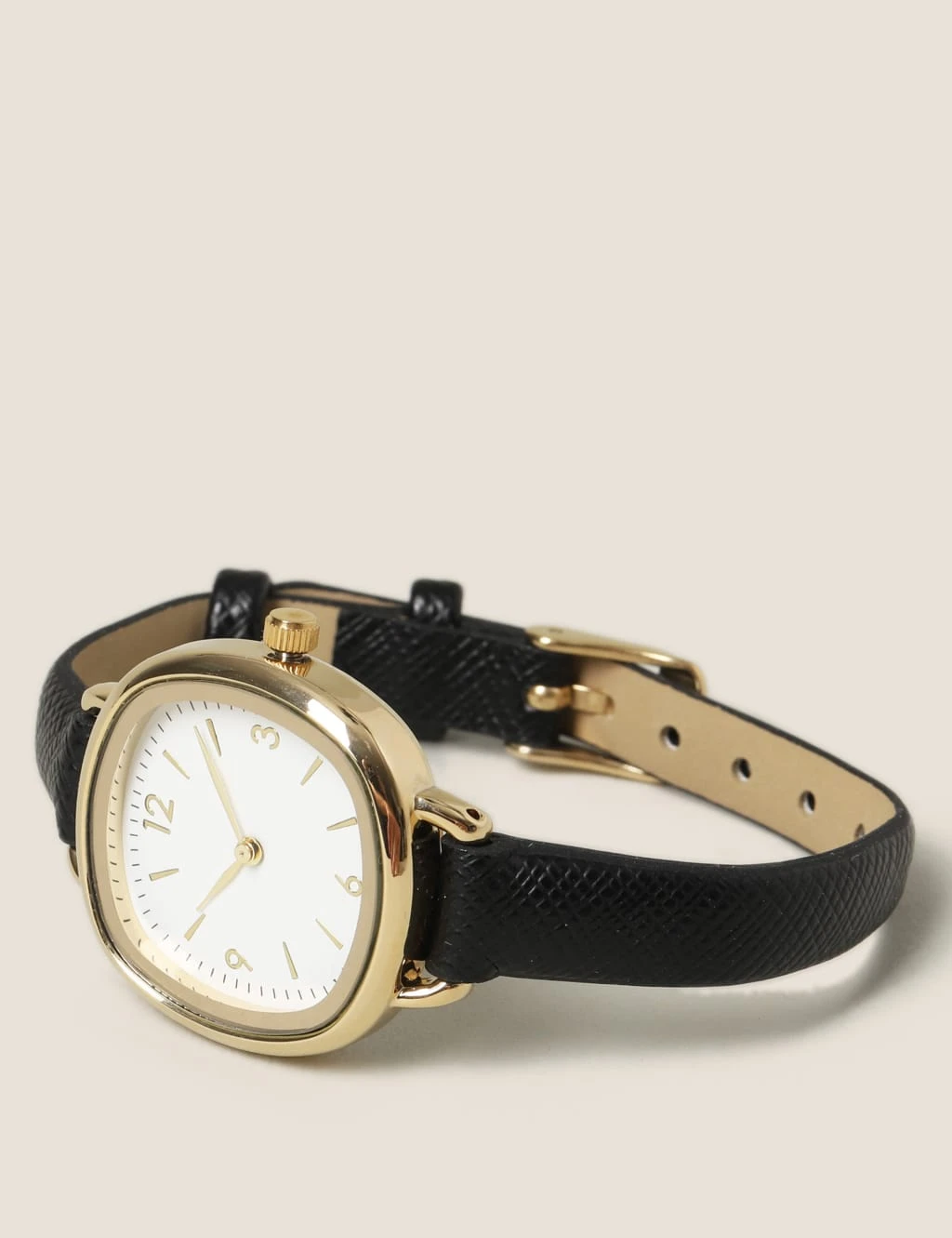 Black Large Face Strap Watch 4 Black Large Face Strap Watch - Image 4