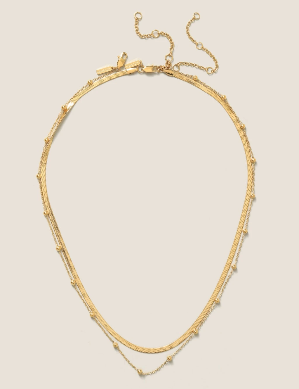 Autograph Waterproof Gold Tone Multirow Necklace 1 Autograph Waterproof Gold Tone Multirow Necklace