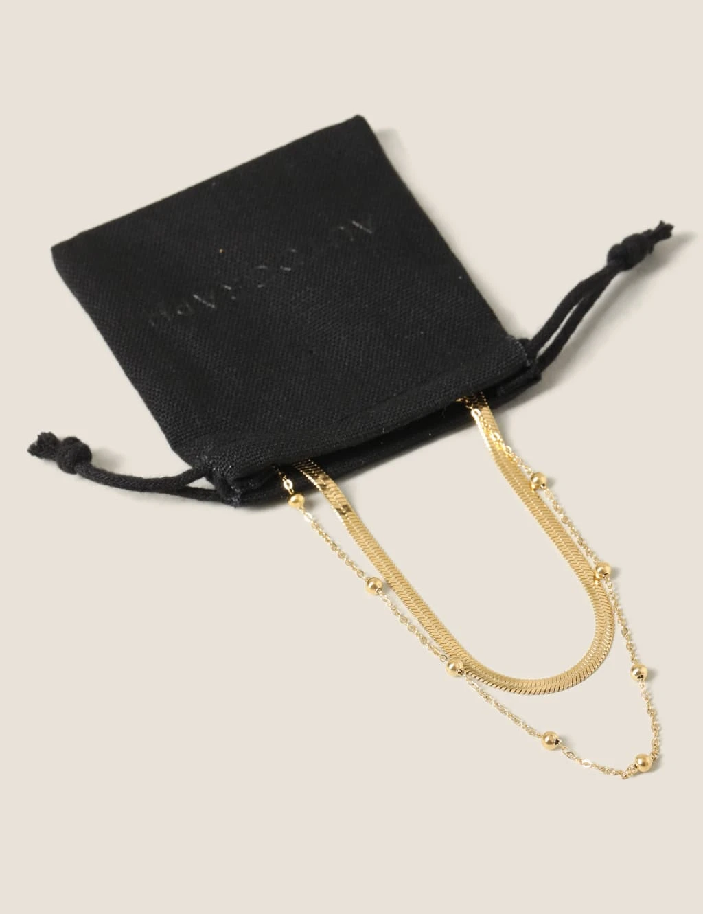 Autograph Waterproof Gold Tone Multirow Necklace 2 Autograph Waterproof Gold Tone Multirow Necklace - Image 2