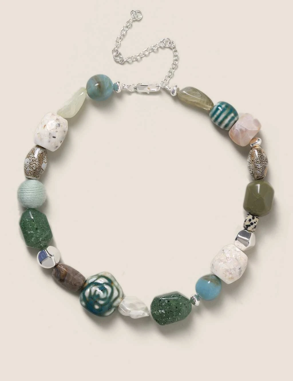 Semi-Precious Mixed Bead Necklace 2 Semi-Precious Mixed Bead Necklace - Image 2