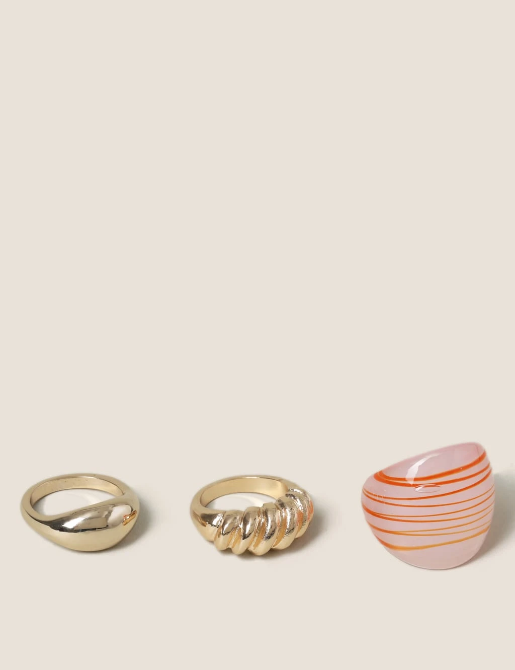 3 Pack Gold & Resin Ring Pack 1 3 Pack Gold & Resin Ring Pack