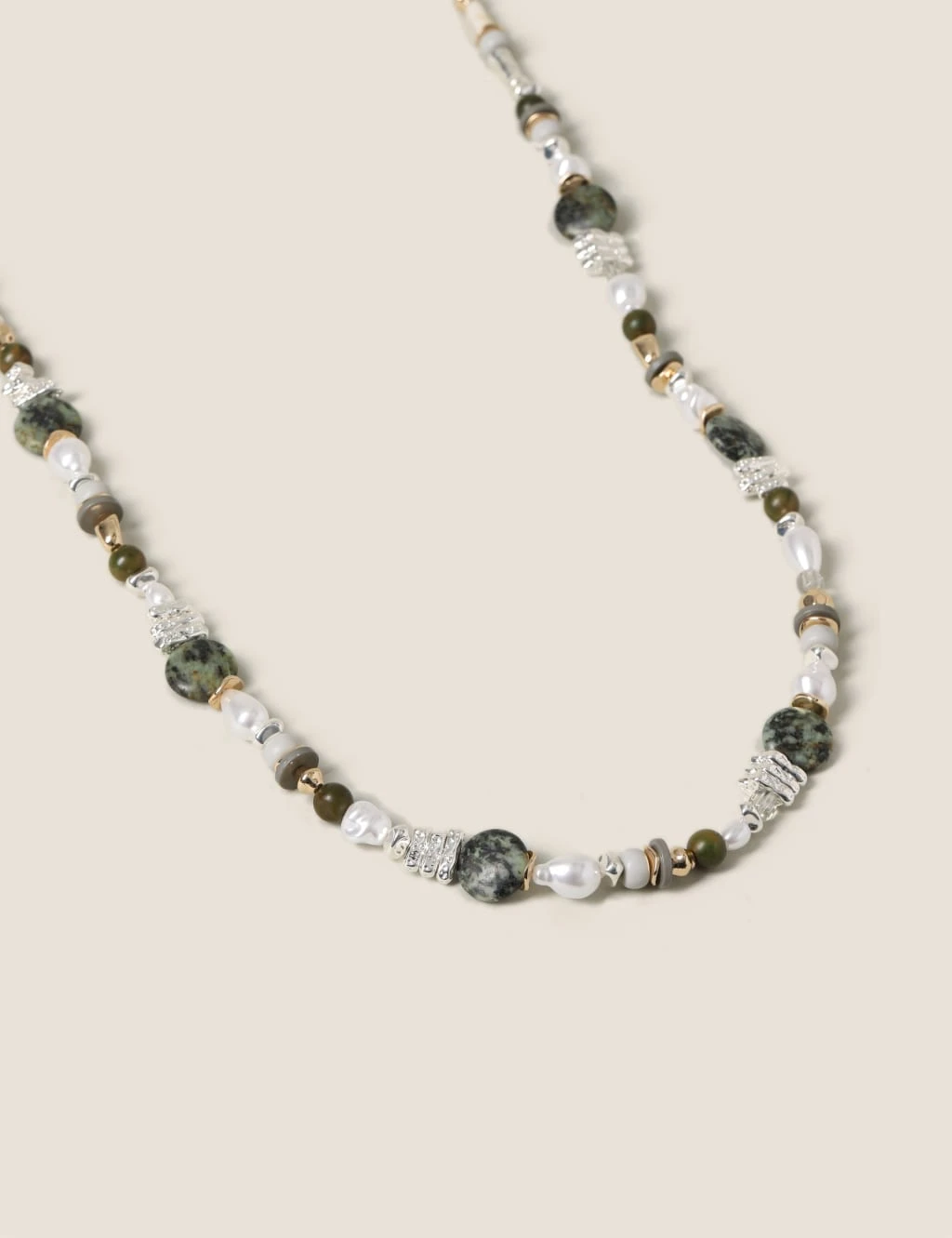 Semi-Precious Beaded Long Necklace 1 Semi-Precious Beaded Long Necklace