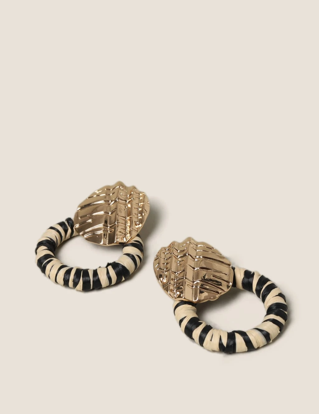 Monochrome Fabric Drop Earrings 1 Monochrome Fabric Drop Earrings