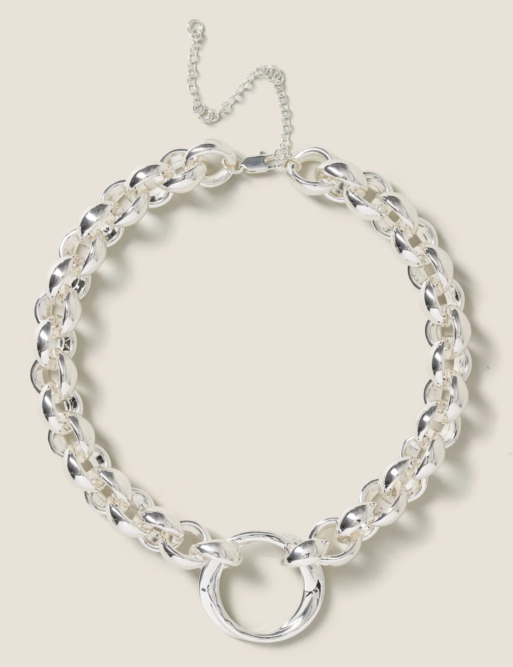 Chunky Circle Pendant Necklace 1 Chunky Circle Pendant Necklace