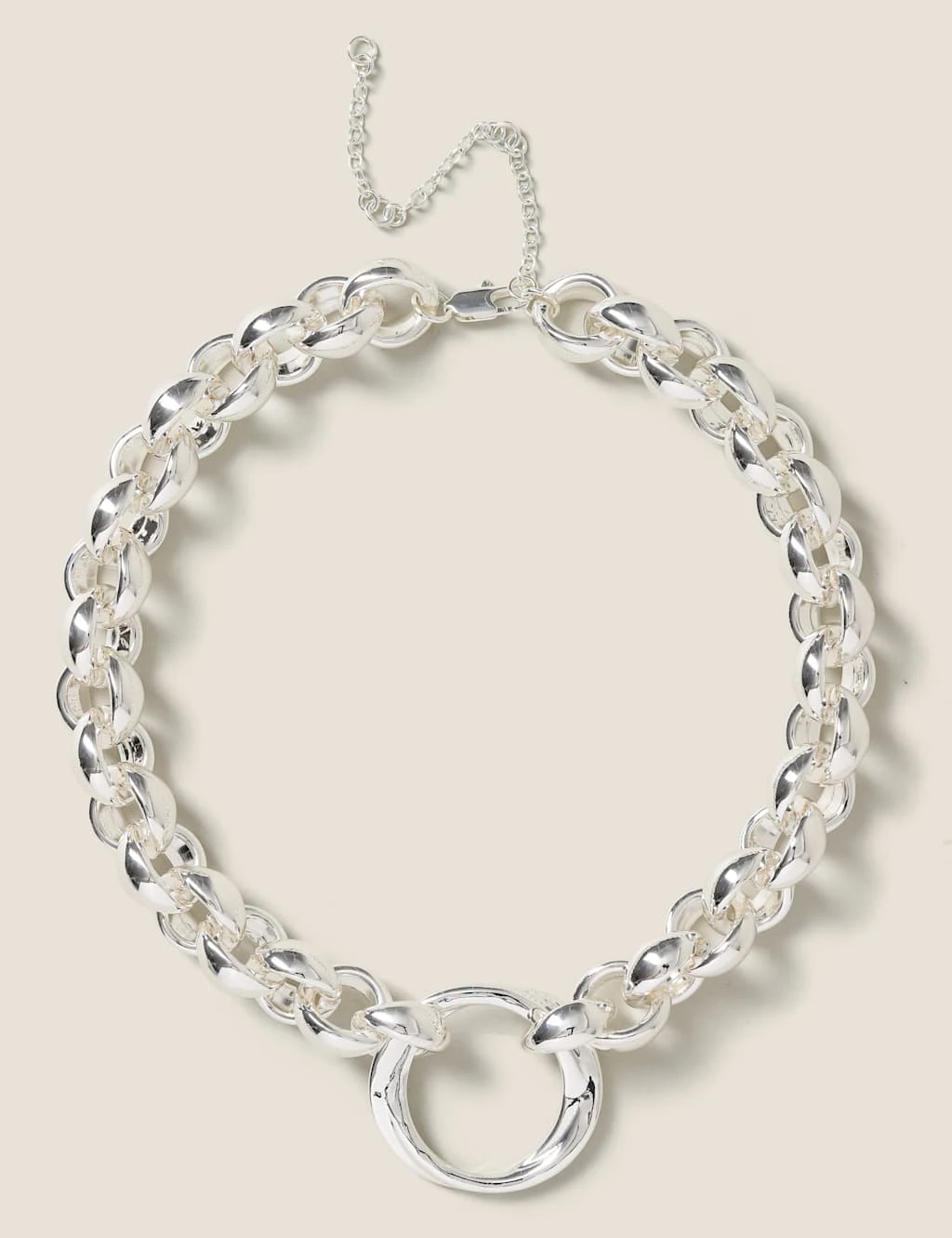 Chunky Circle Pendant Necklace 2 Chunky Circle Pendant Necklace - Image 2