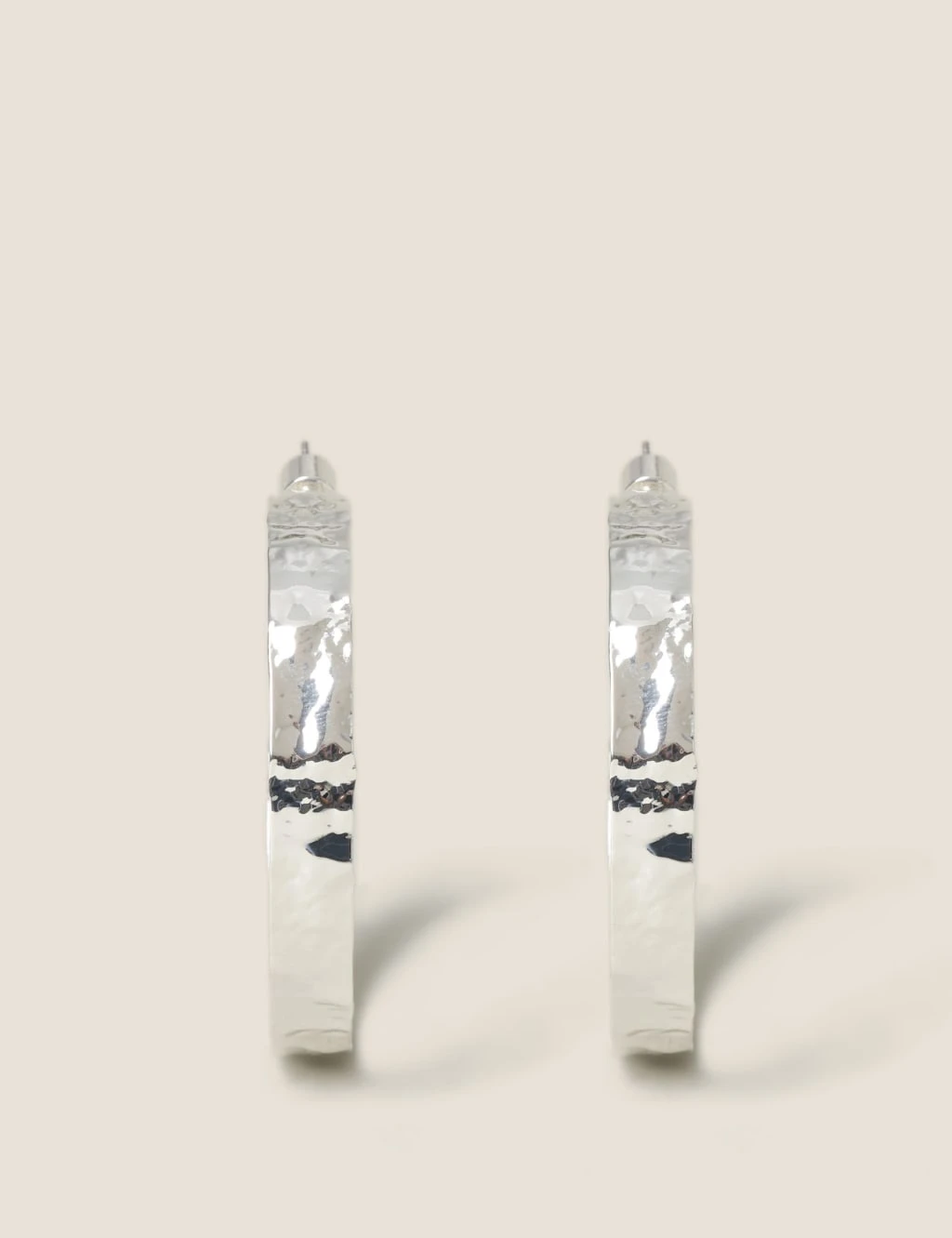 Large Texture Hoop Earrings 2 Large Texture Hoop Earrings - Image 2