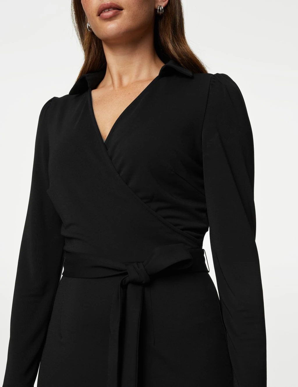 Collared Midi Wrap Dress 3 Collared Midi Wrap Dress - Image 3