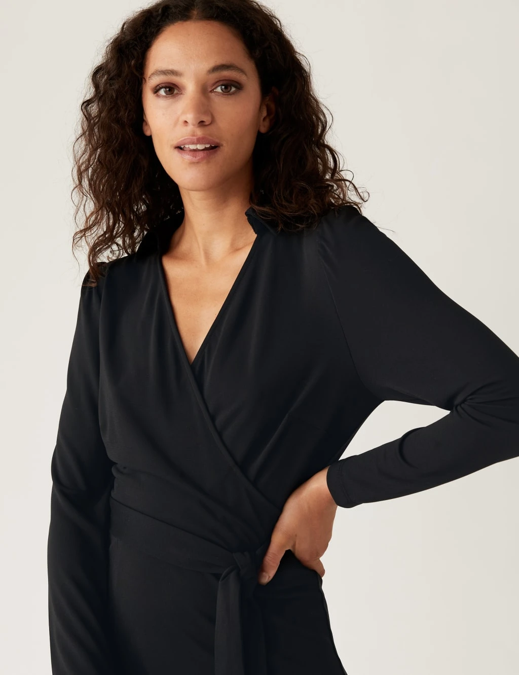 Collared Midi Wrap Dress 6 Collared Midi Wrap Dress - Image 6