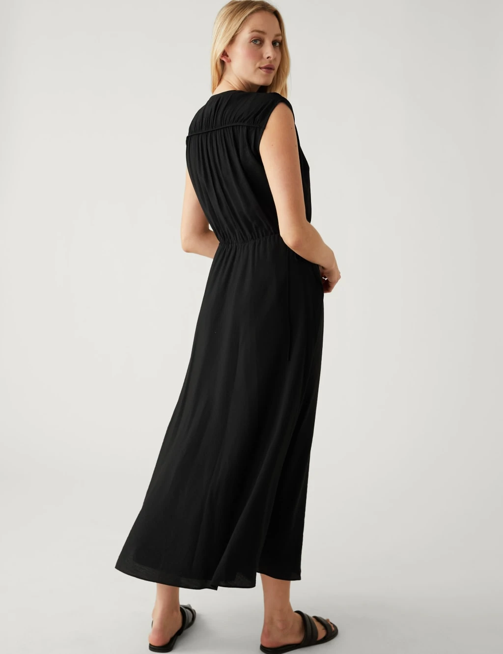 Tie Neck Midaxi Waisted Dress 6 Tie Neck Midaxi Waisted Dress - Image 6