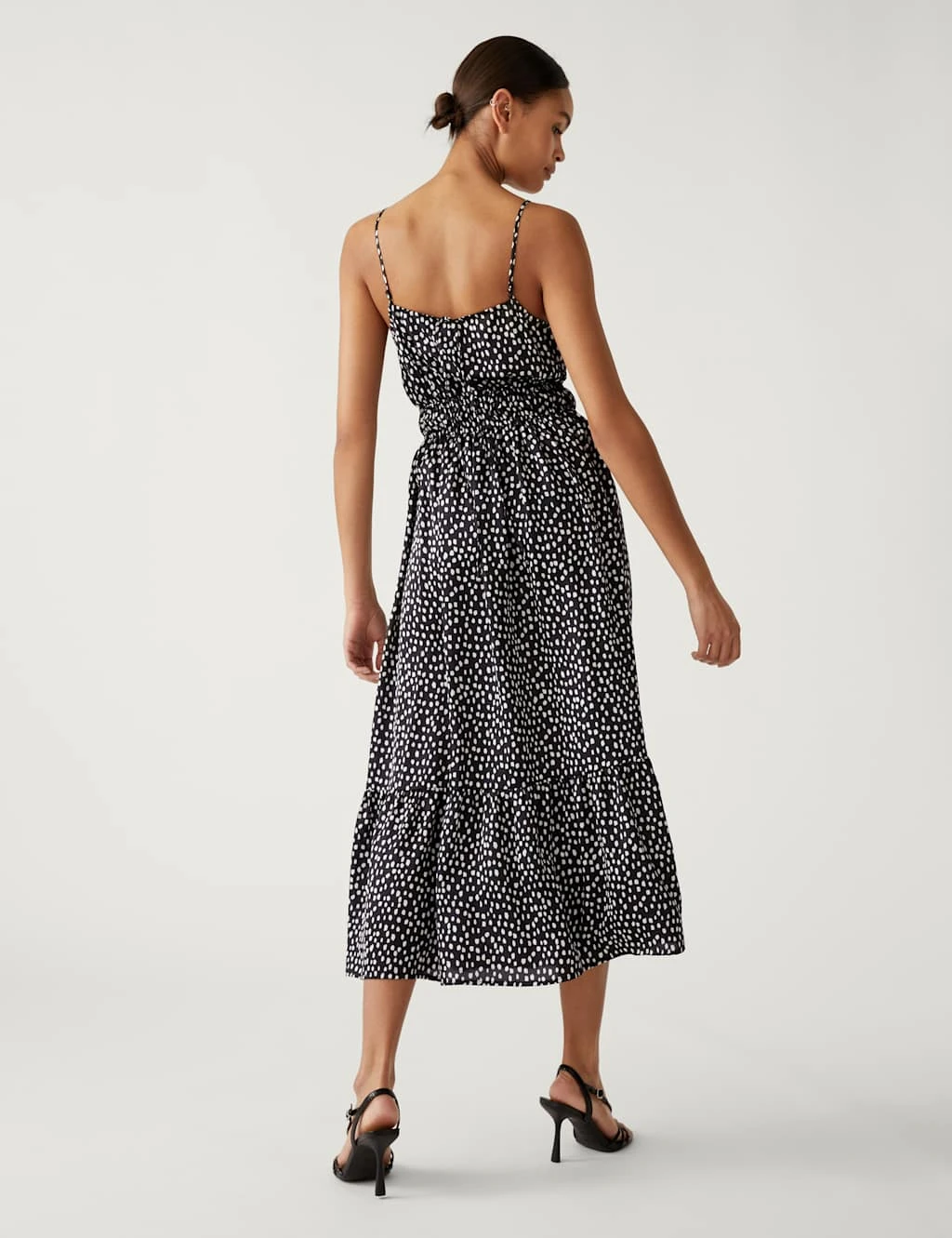 Printed V-Neck Midaxi Waisted Dress 5 Printed V-Neck Midaxi Waisted Dress - Image 5