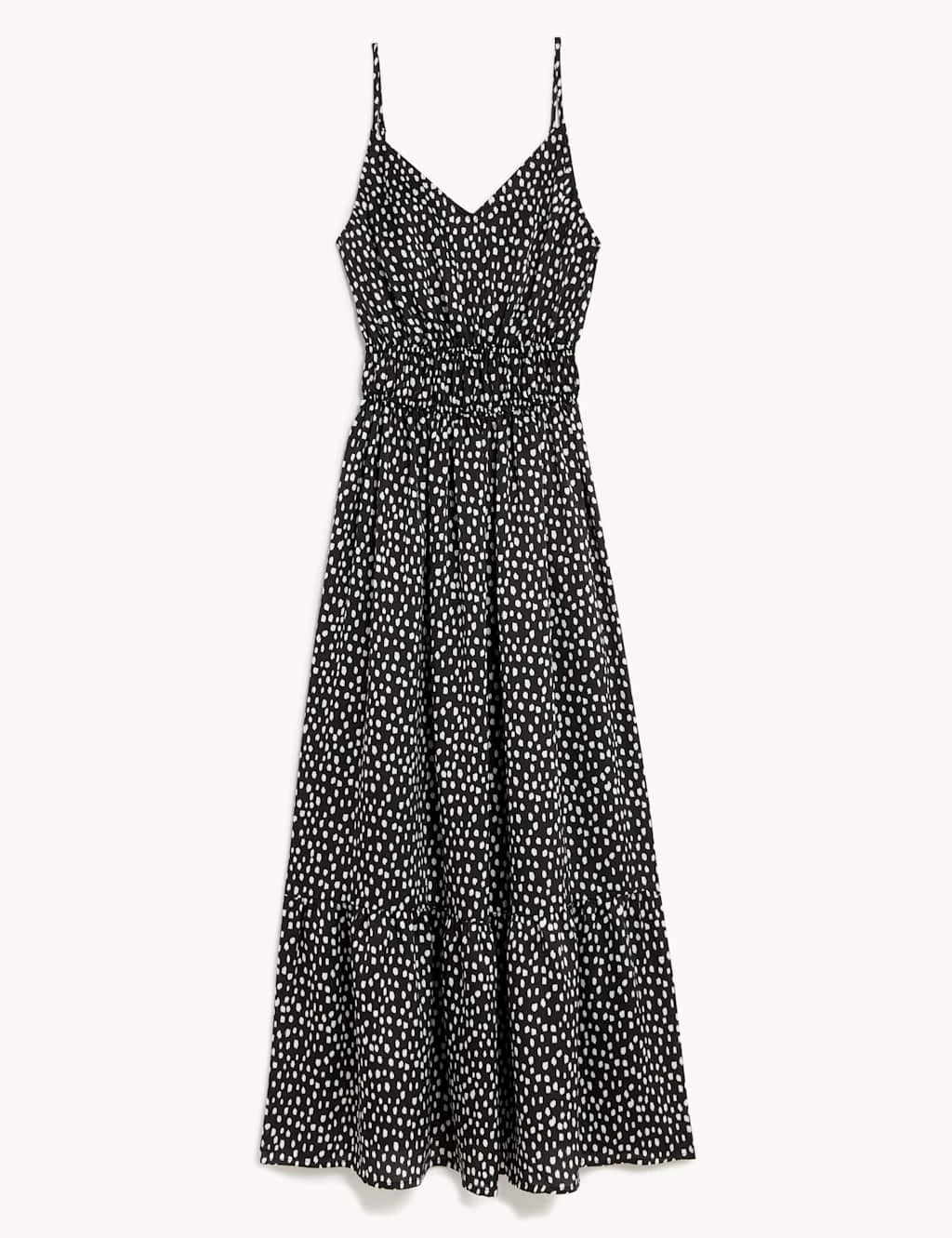 Printed V-Neck Midaxi Waisted Dress 2 Printed V-Neck Midaxi Waisted Dress - Image 2