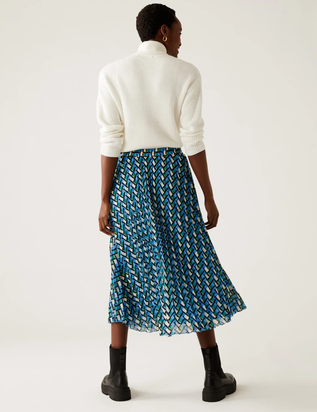 Geometric Pleated Midaxi Skirt 5 Geometric Pleated Midaxi Skirt - Image 5
