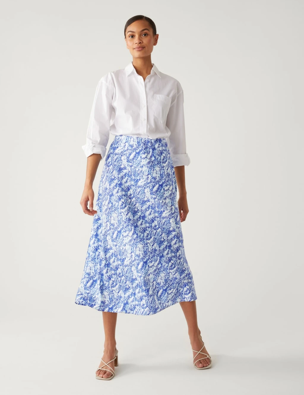 Satin Animal Print Midaxi Slip Skirt 1 Satin Animal Print Midaxi Slip Skirt