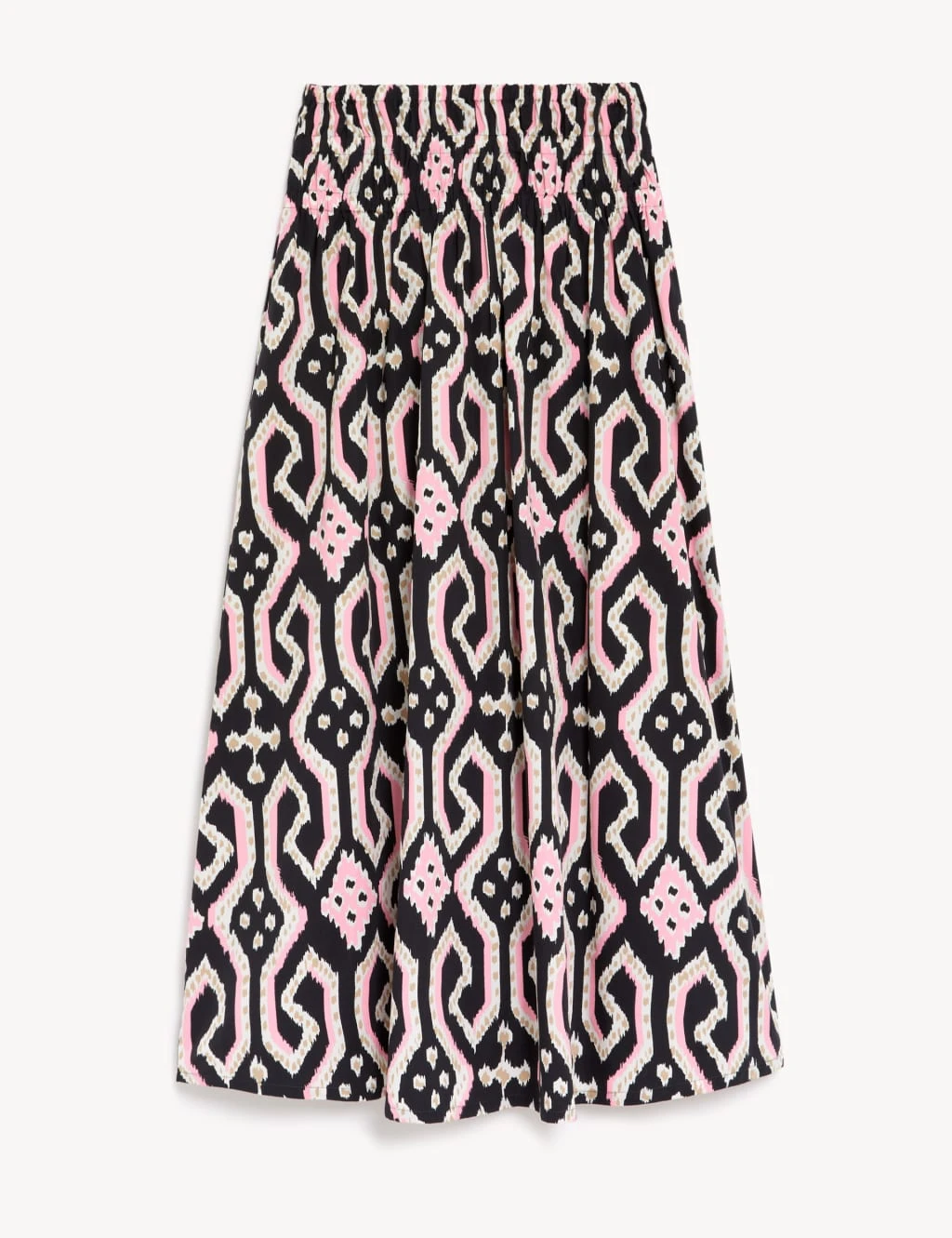 Pure Cotton Geometric Midaxi A-Line Skirt 2 Pure Cotton Geometric Midaxi A-Line Skirt - Image 2