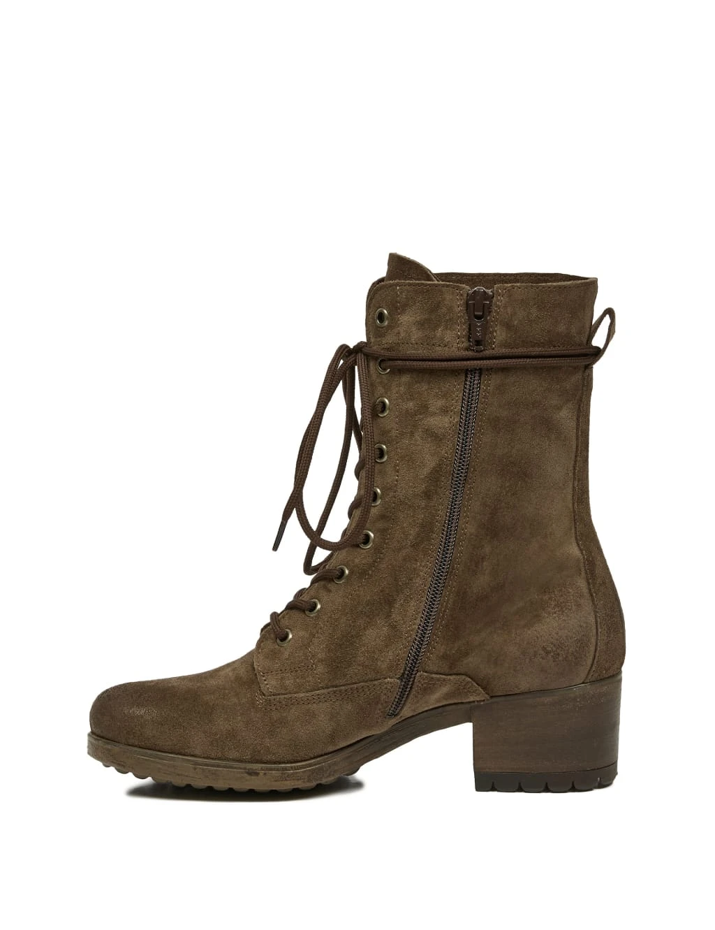 Celtic & Co. Suede Lace Up Block Heel Ankle Boots 4 Celtic & Co. Suede Lace Up Block Heel Ankle Boots - Image 4