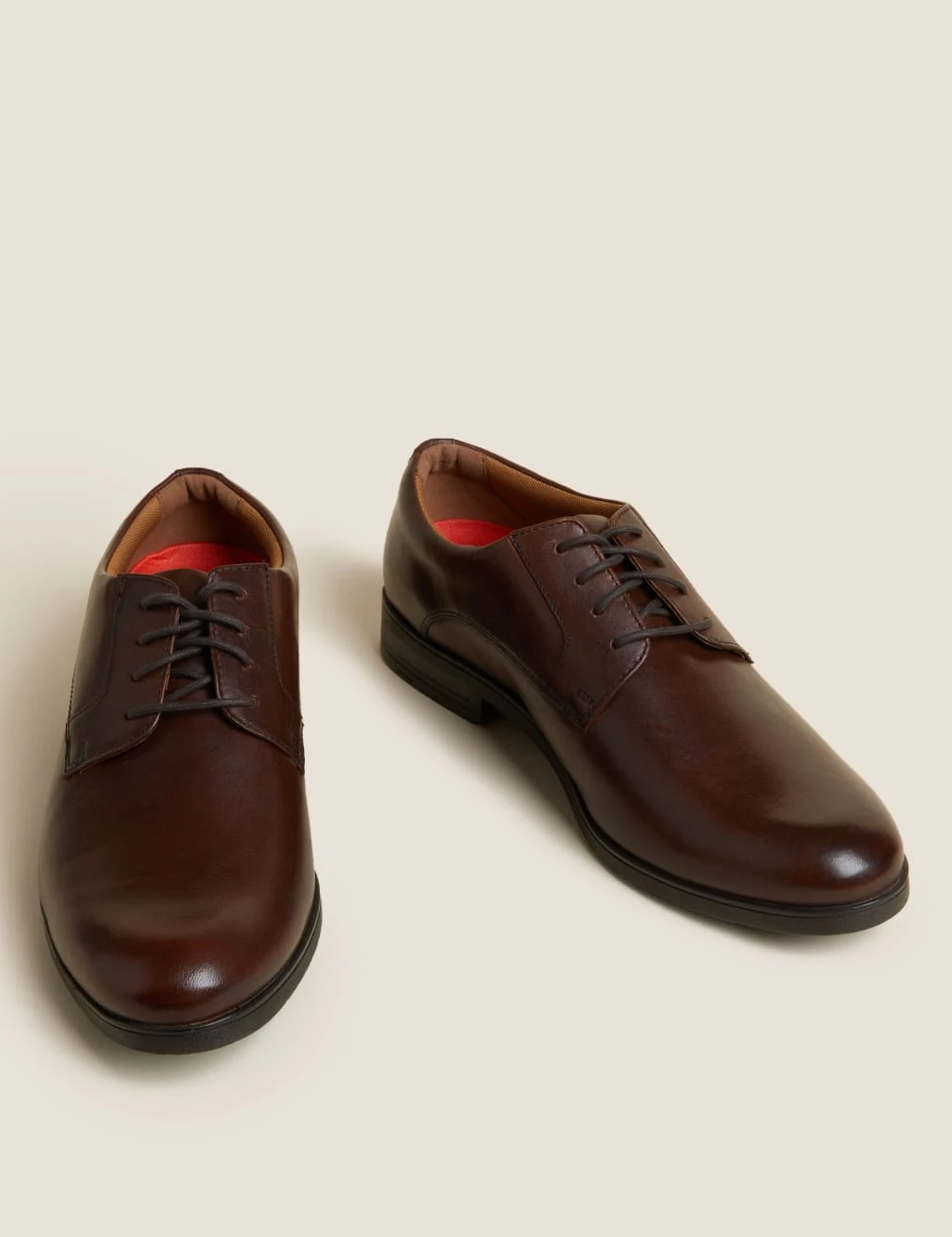 Wide Fit Airflex™ Leather Derby Shoes 2 Wide Fit Airflex™ Leather Derby Shoes - Image 2