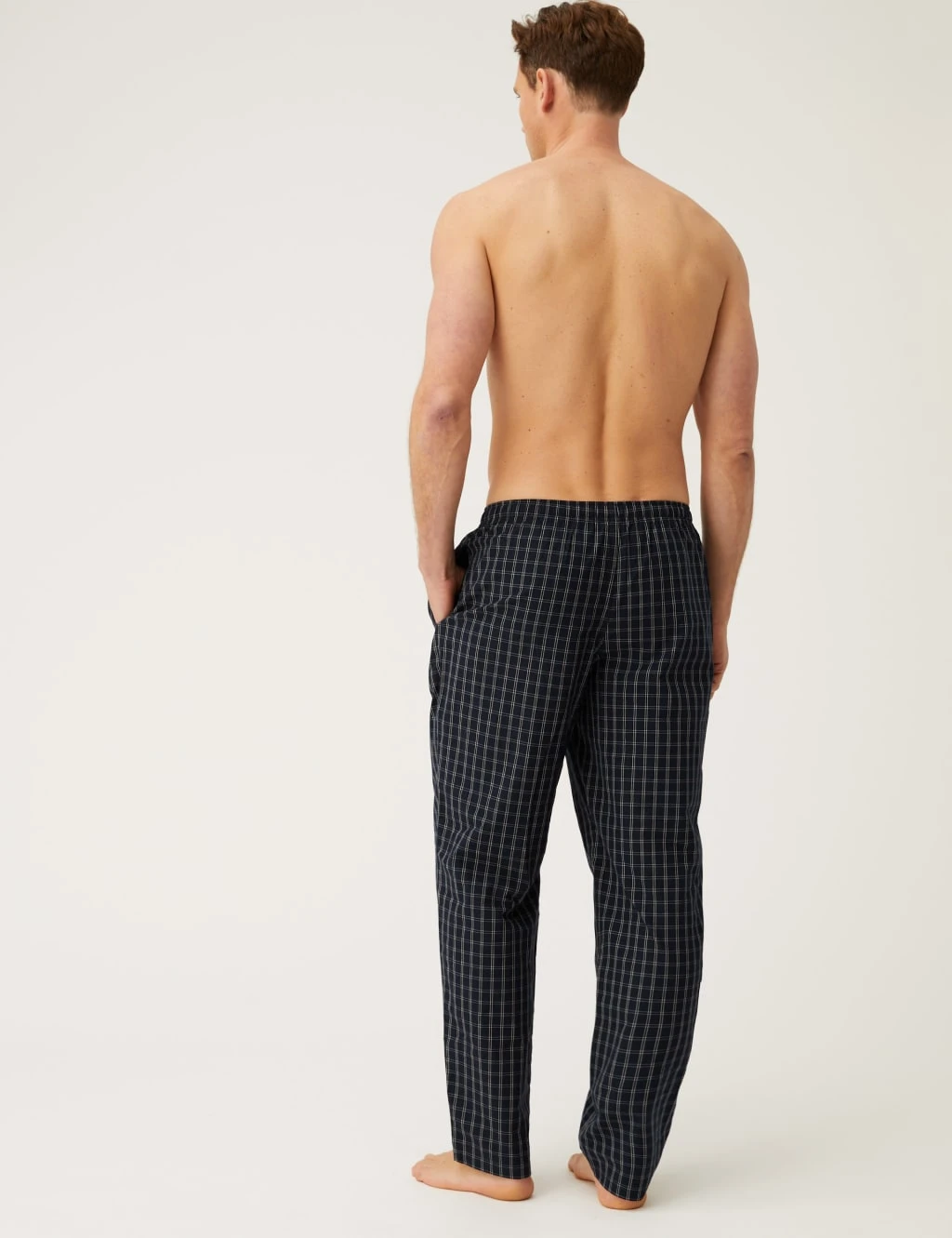 2pk Pure Cotton Checked Pyjama Bottoms 4 2pk Pure Cotton Checked Pyjama Bottoms - Image 4