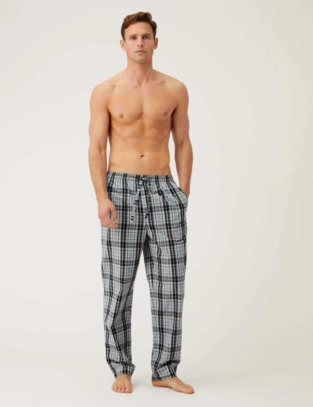2pk Pure Cotton Checked Pyjama Bottoms 5 2pk Pure Cotton Checked Pyjama Bottoms - Image 5