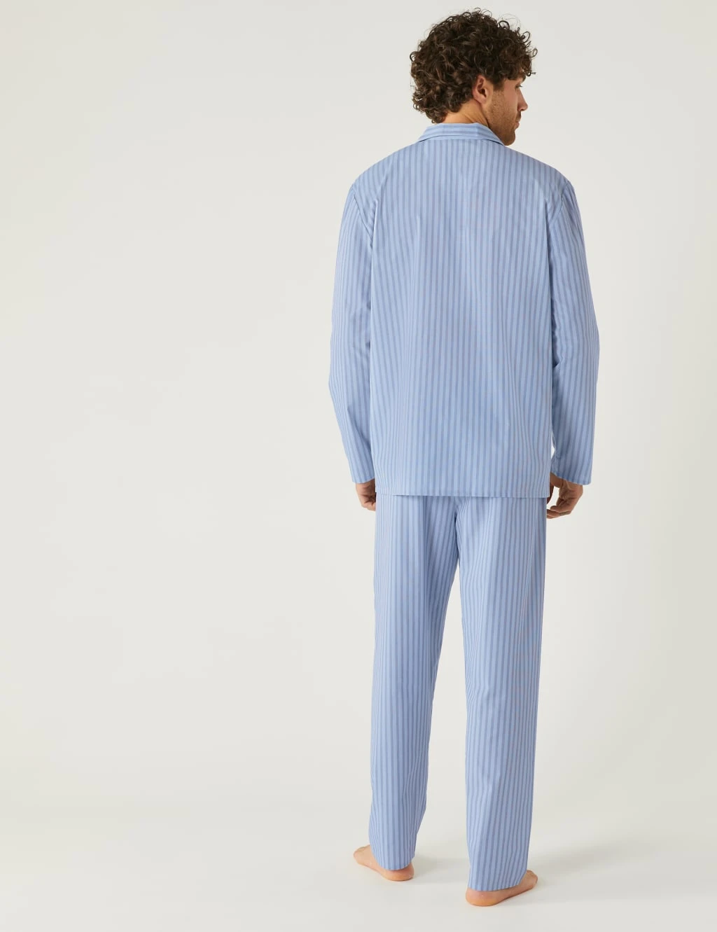 Cotton Blend Bengal Stripe Pyjama Set 5 Cotton Blend Bengal Stripe Pyjama Set - Image 5