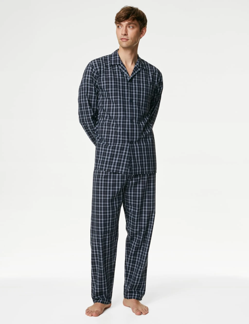 Cotton Blend Checked Pyjama Set 1 Cotton Blend Checked Pyjama Set