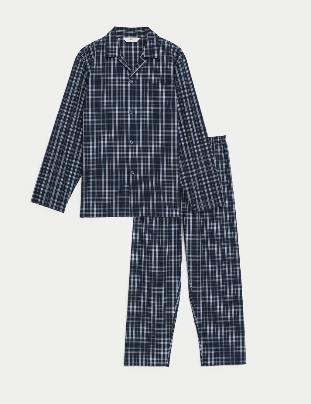 Cotton Blend Checked Pyjama Set 2 Cotton Blend Checked Pyjama Set - Image 2