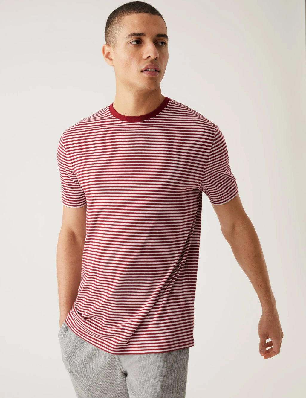 Pure Cotton Striped Loungewear Top 1 Pure Cotton Striped Loungewear Top