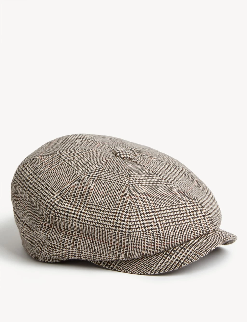 Cotton Rich Checked Baker Boy Hat 2 Cotton Rich Checked Baker Boy Hat - Image 2