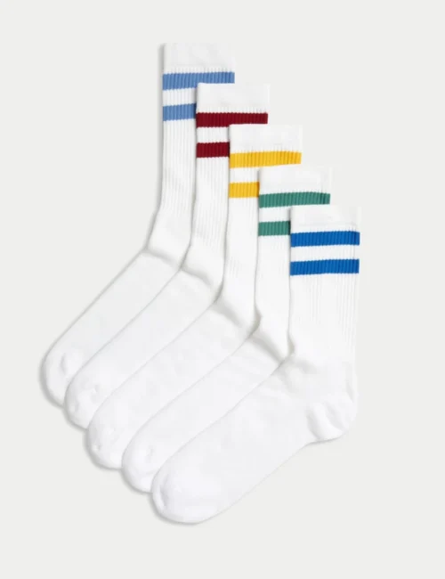5pk Freshfeet™ Cushioned Sports Socks