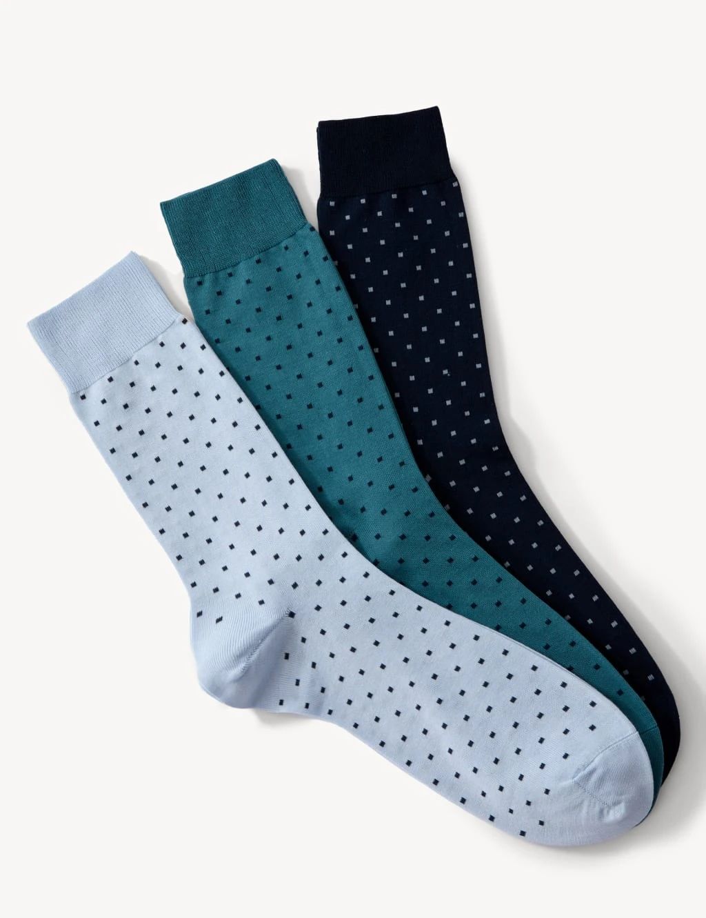 3pk Spot Modal Pima Cotton Socks 1 3pk Spot Modal Pima Cotton Socks