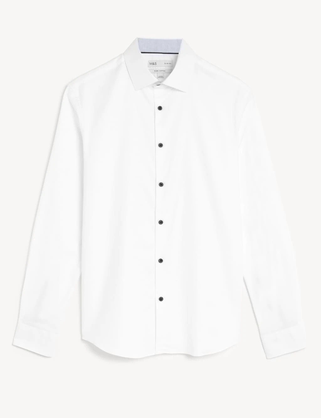 Slim Fit Pure Cotton Textured Shirt 2 Slim Fit Pure Cotton Textured Shirt - Image 2