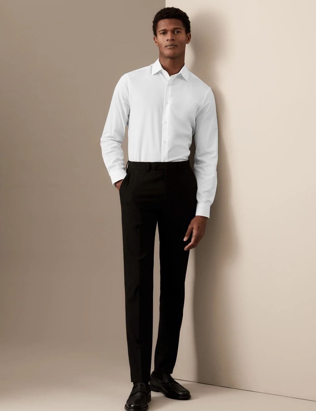 Slim Fit Easy Iron Cotton Rich Shirt 3 Slim Fit Easy Iron Cotton Rich Shirt - Image 3