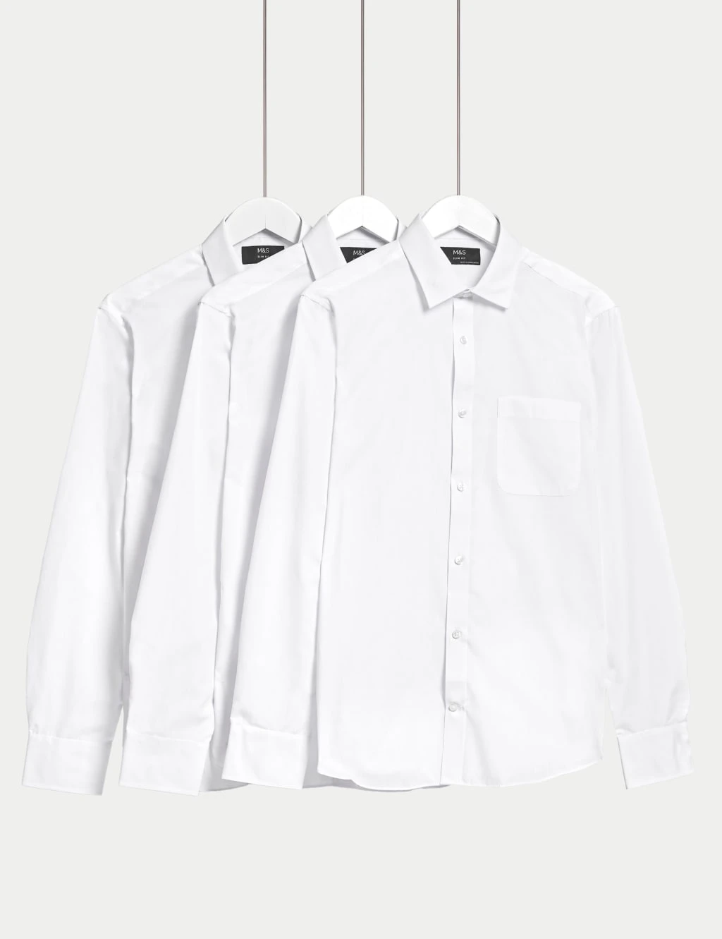 Shorter Length 3pk Slim Fit Long Sleeve Shirts 1 Shorter Length 3pk Slim Fit Long Sleeve Shirts
