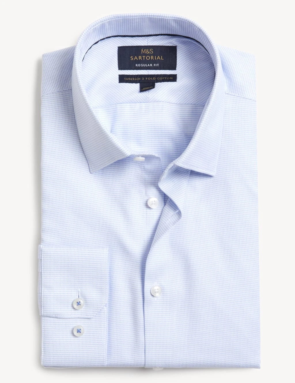 Regular Fit Pure Cotton Textured Shirt 2 Regular Fit Pure Cotton Textured Shirt - Image 2