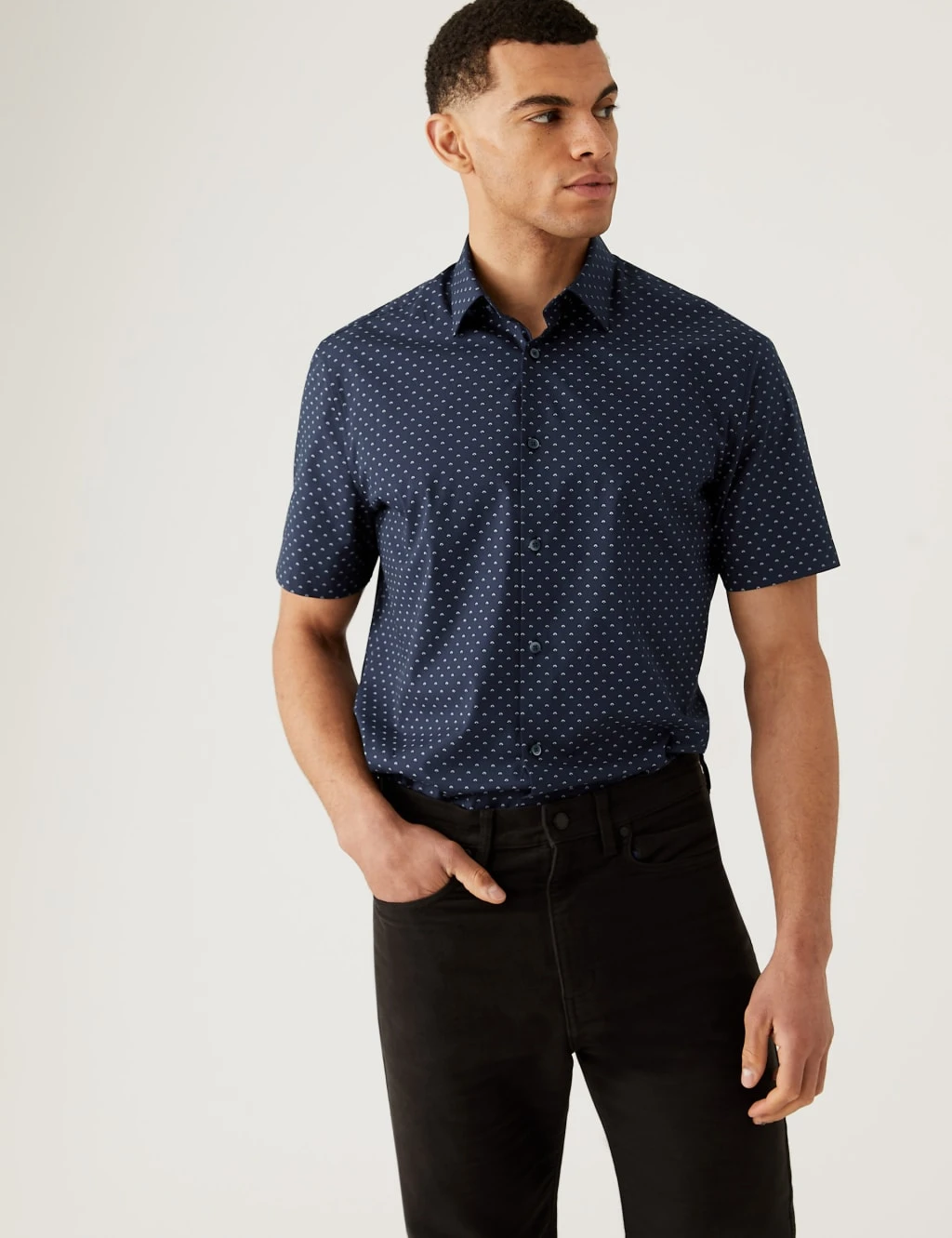 Regular Fit Easy Iron Cotton Rich Shirt 1 Regular Fit Easy Iron Cotton Rich Shirt