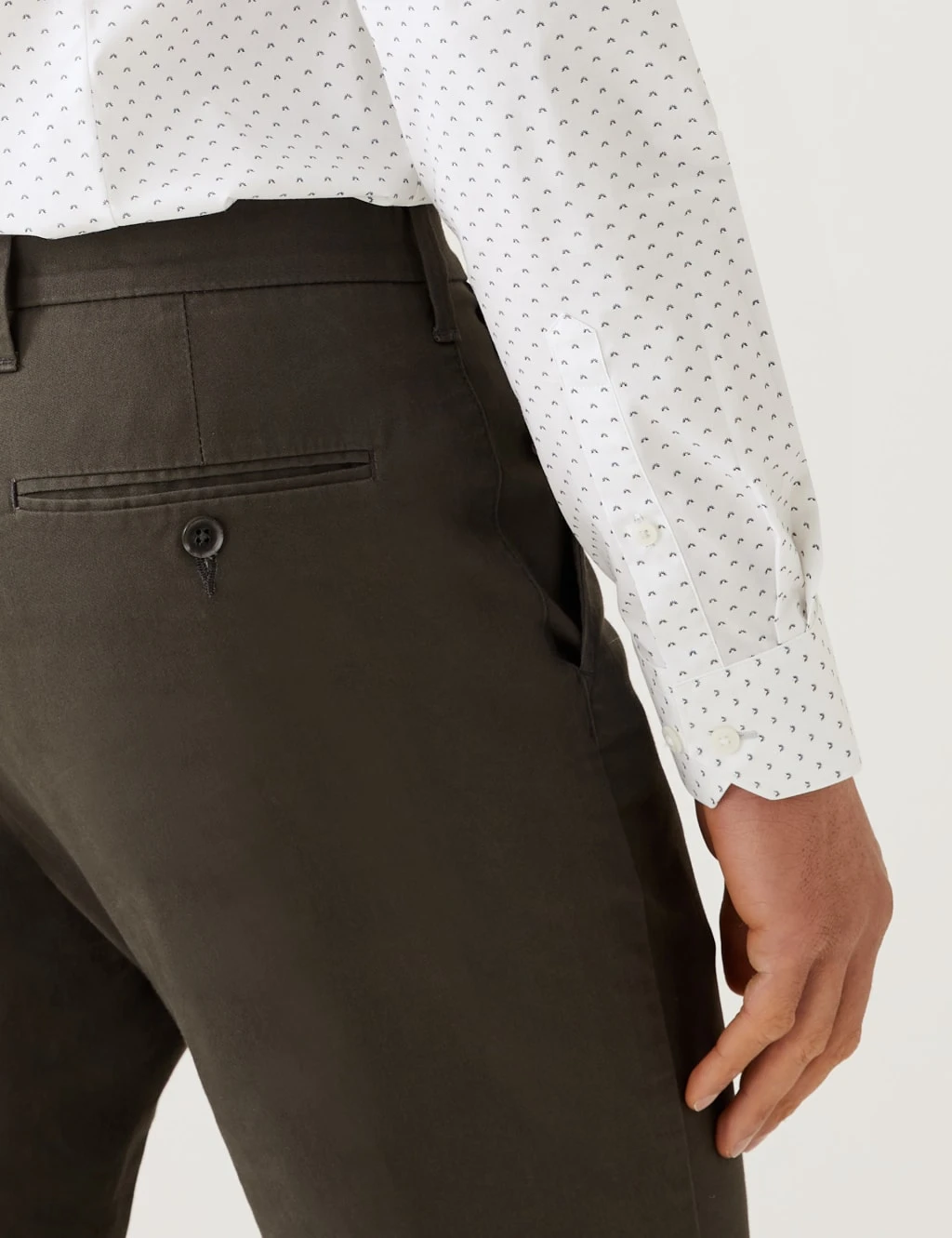 Slim Fit Cotton Rich Sun Ray Print Shirt 4 Slim Fit Cotton Rich Sun Ray Print Shirt - Image 4