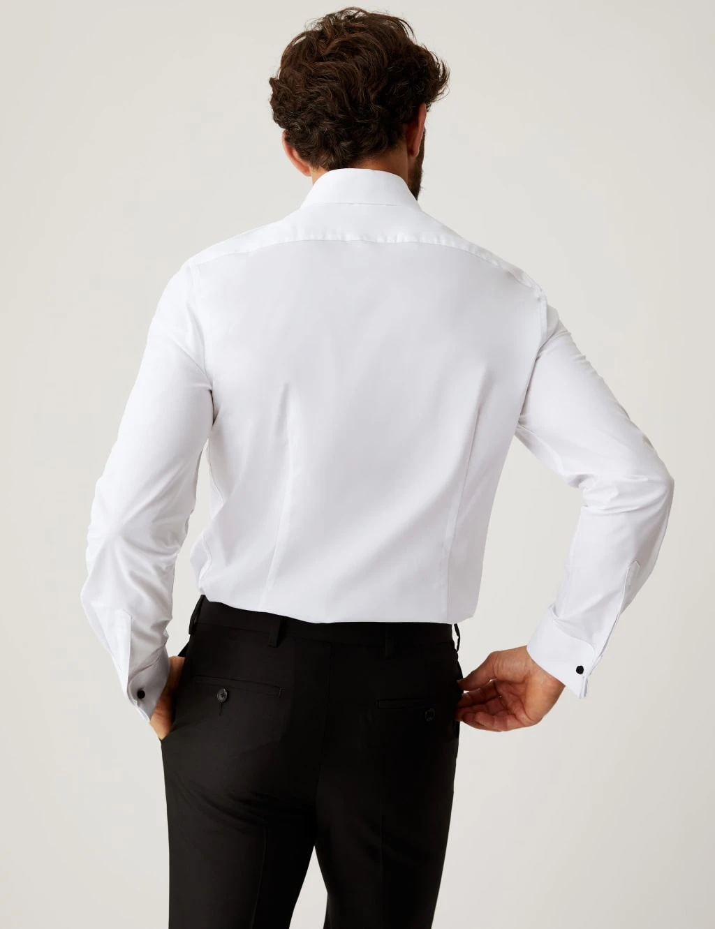 Slim Fit Cotton Rich Dinner Shirt 5 Slim Fit Cotton Rich Dinner Shirt - Image 5