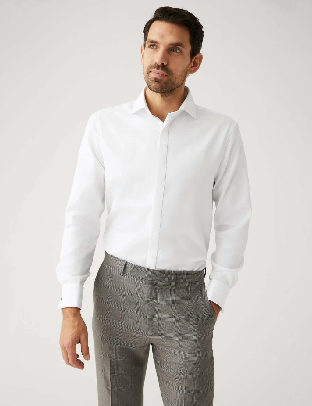 Regular Fit Pure Cotton Dinner Shirt 3 Regular Fit Pure Cotton Dinner Shirt - Image 3