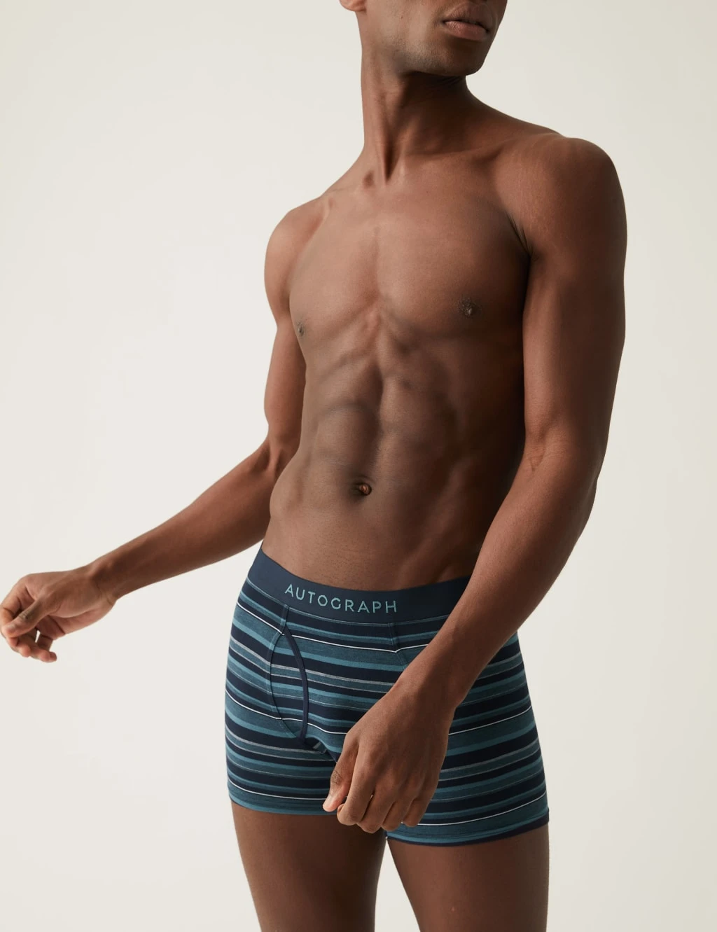 3pk Supima® Cotton Blend Striped Trunks 2 3pk Supima® Cotton Blend Striped Trunks - Image 2