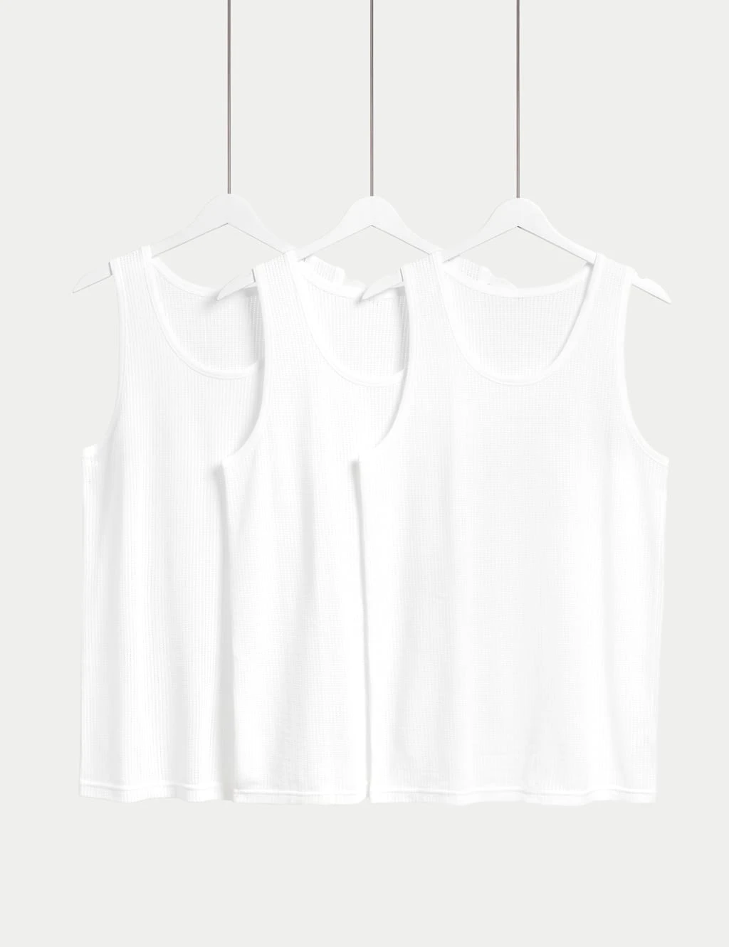 3pk Pure Cotton Classic Sleeveless Vests 1 3pk Pure Cotton Classic Sleeveless Vests