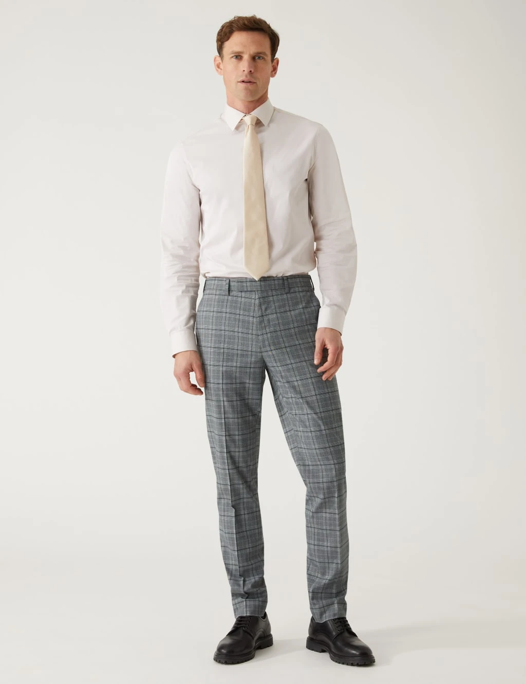 Slim Fit Prince Of Wales Check Suit Trousers 1 Slim Fit Prince Of Wales Check Suit Trousers
