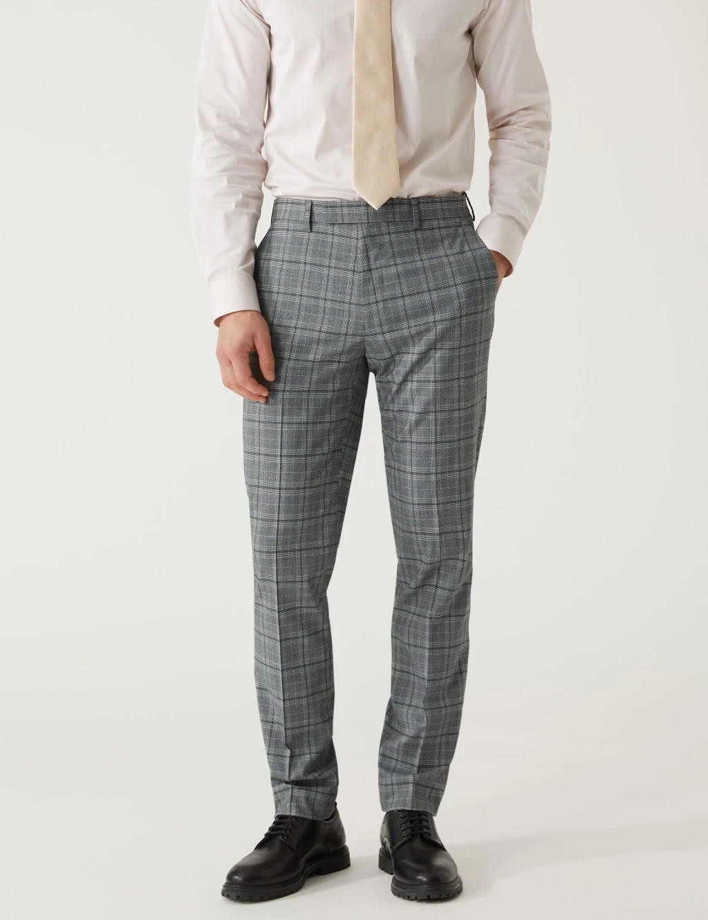Slim Fit Prince Of Wales Check Suit Trousers 3 Slim Fit Prince Of Wales Check Suit Trousers - Image 3