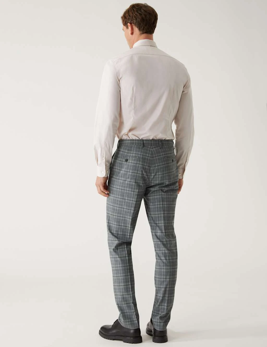 Slim Fit Prince Of Wales Check Suit Trousers 5 Slim Fit Prince Of Wales Check Suit Trousers - Image 5