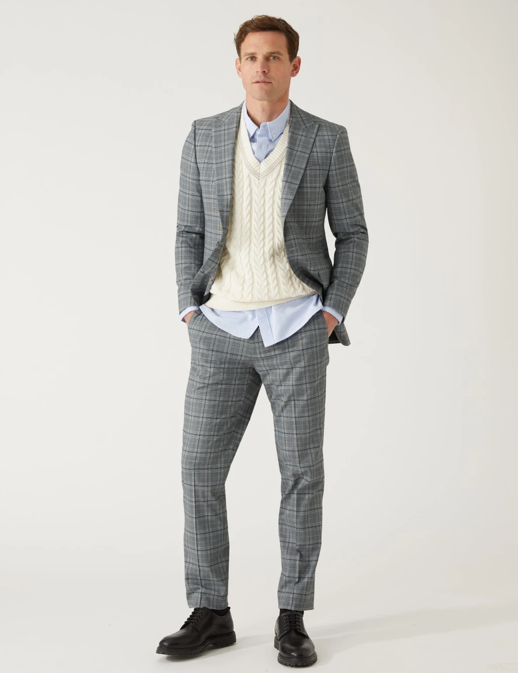 Slim Fit Prince Of Wales Check Suit Trousers 8 Slim Fit Prince Of Wales Check Suit Trousers - Image 8