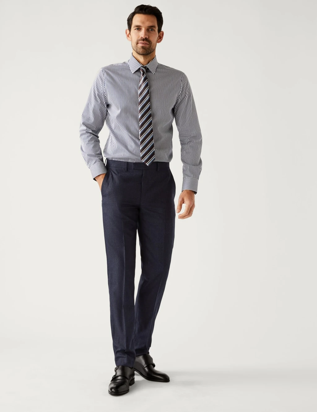 Tailored Fit Pure Wool Suit Trousers 1 Tailored Fit Pure Wool Suit Trousers