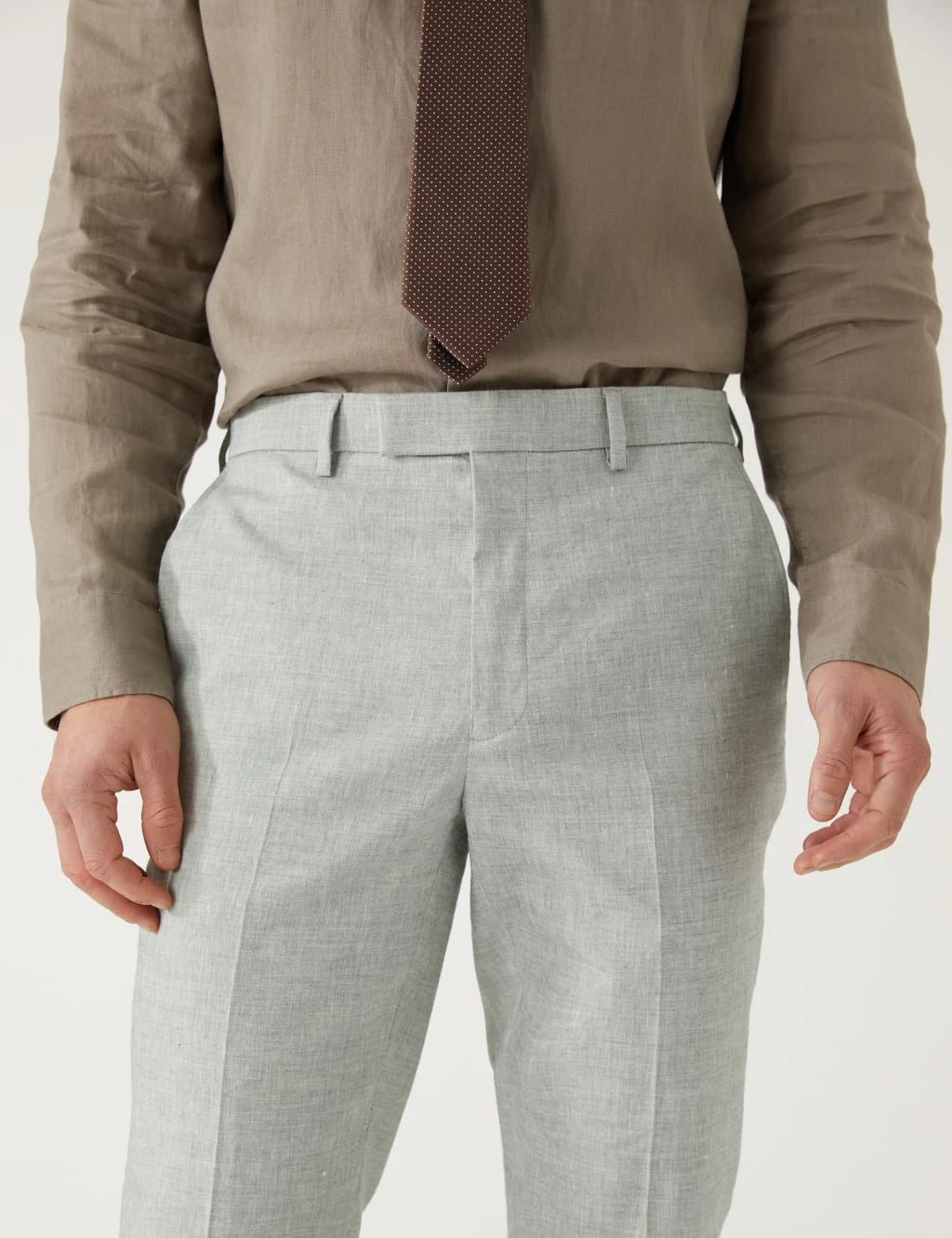 Slim Fit Italian Linen Miracle™ Suit Trousers 4 Slim Fit Italian Linen Miracle™ Suit Trousers - Image 4