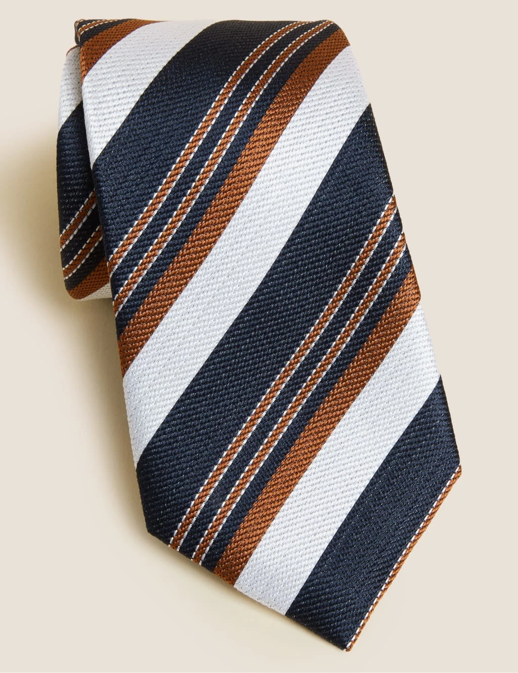 Striped Pure Silk Tie 1 Striped Pure Silk Tie