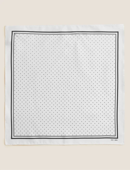 Pin Dot Pure Silk Pocket Square